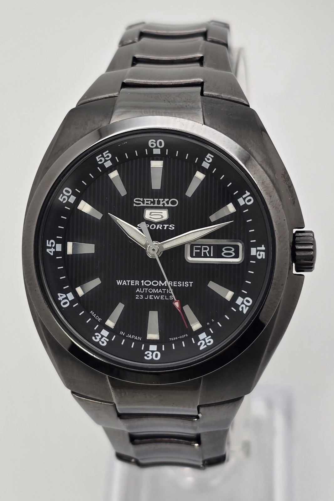 Seiko 5 Sports SNZD49J1 Black Automatic Men’s Watch – Very Good Condition Japan