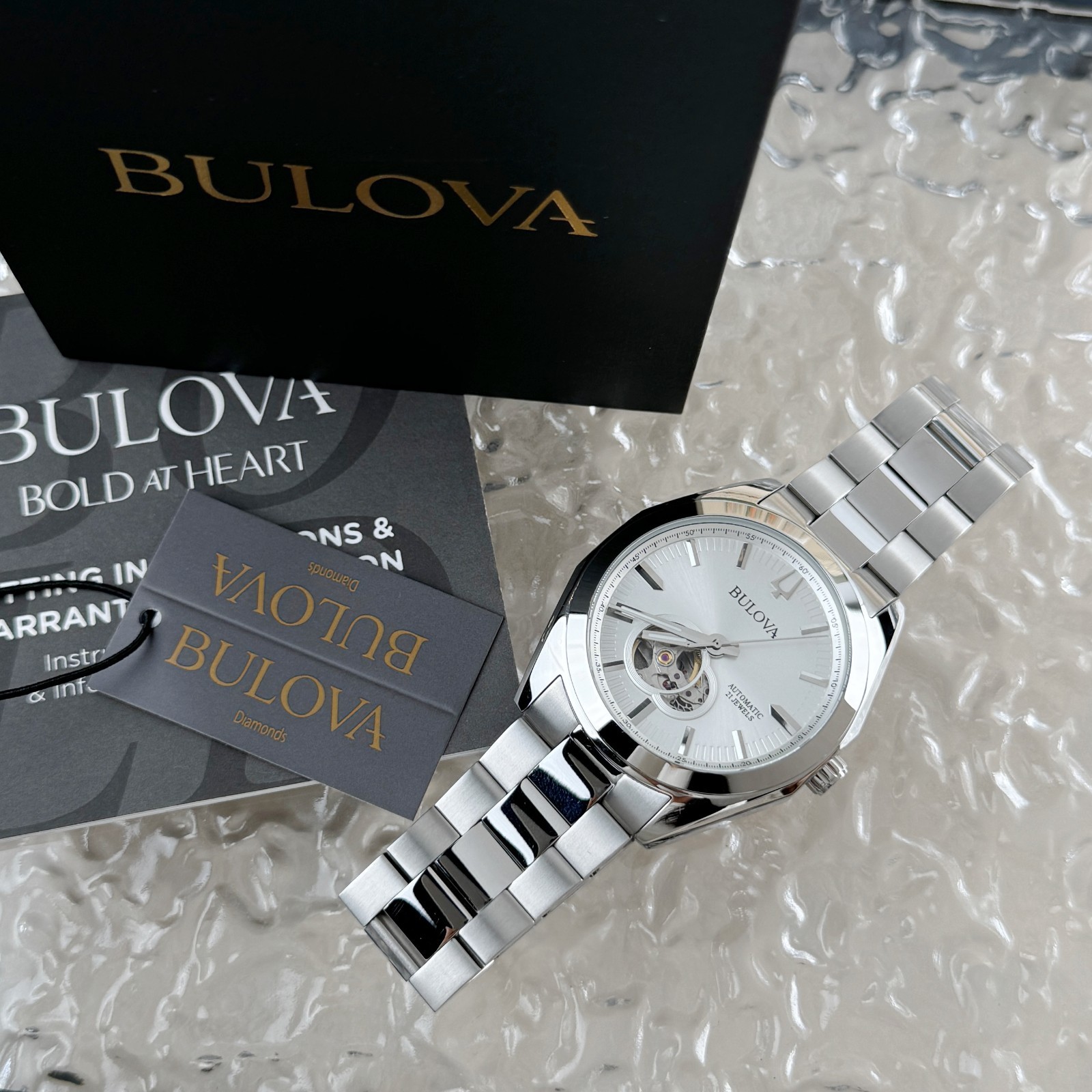 Bulova Classic Surveyor Automatic silver-tone Dial Men’s watch 96A274