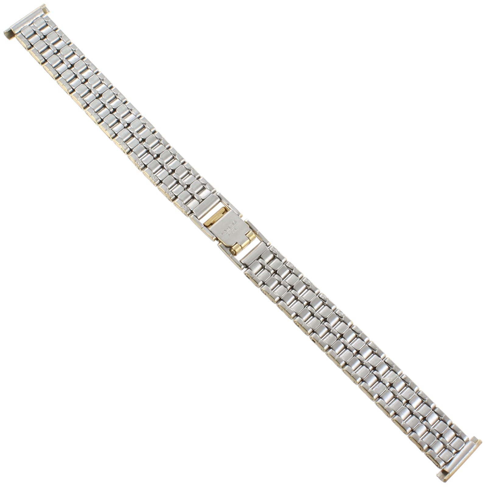 14mm Gilden Gold Tone Stainless Steel Ladies Straight Ends Watch Band 1046-Y