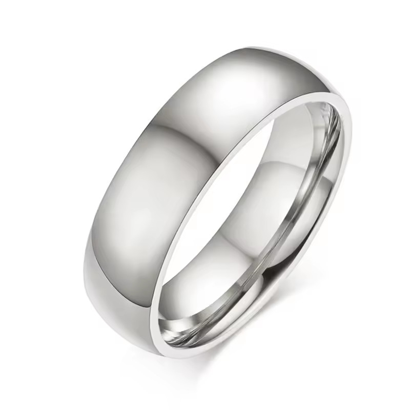 Tungsten Carbide Silver Polished Plain Wedding Band Ring 2mm 3mm 4mm 6mm 8mm 10m