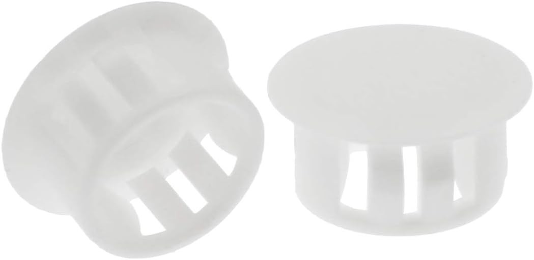 30PCS 16mm 5/8″ White Hole Plugs Plastic | Flush Type, Snap in Locking, Furni…
