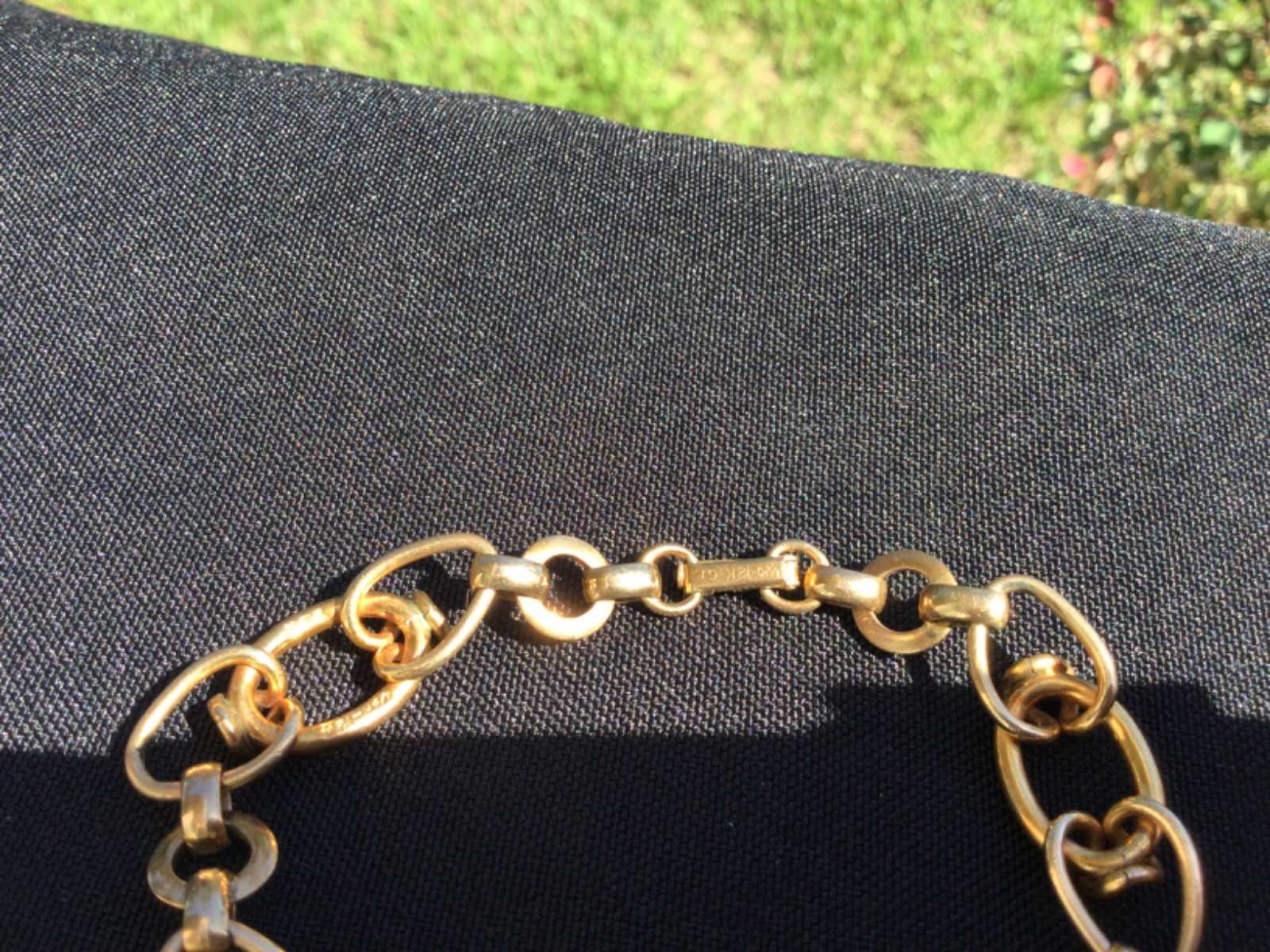 Vintage Mid Century 1/20 12K GF Interlocking Circle Link Chain Bracelet HSB