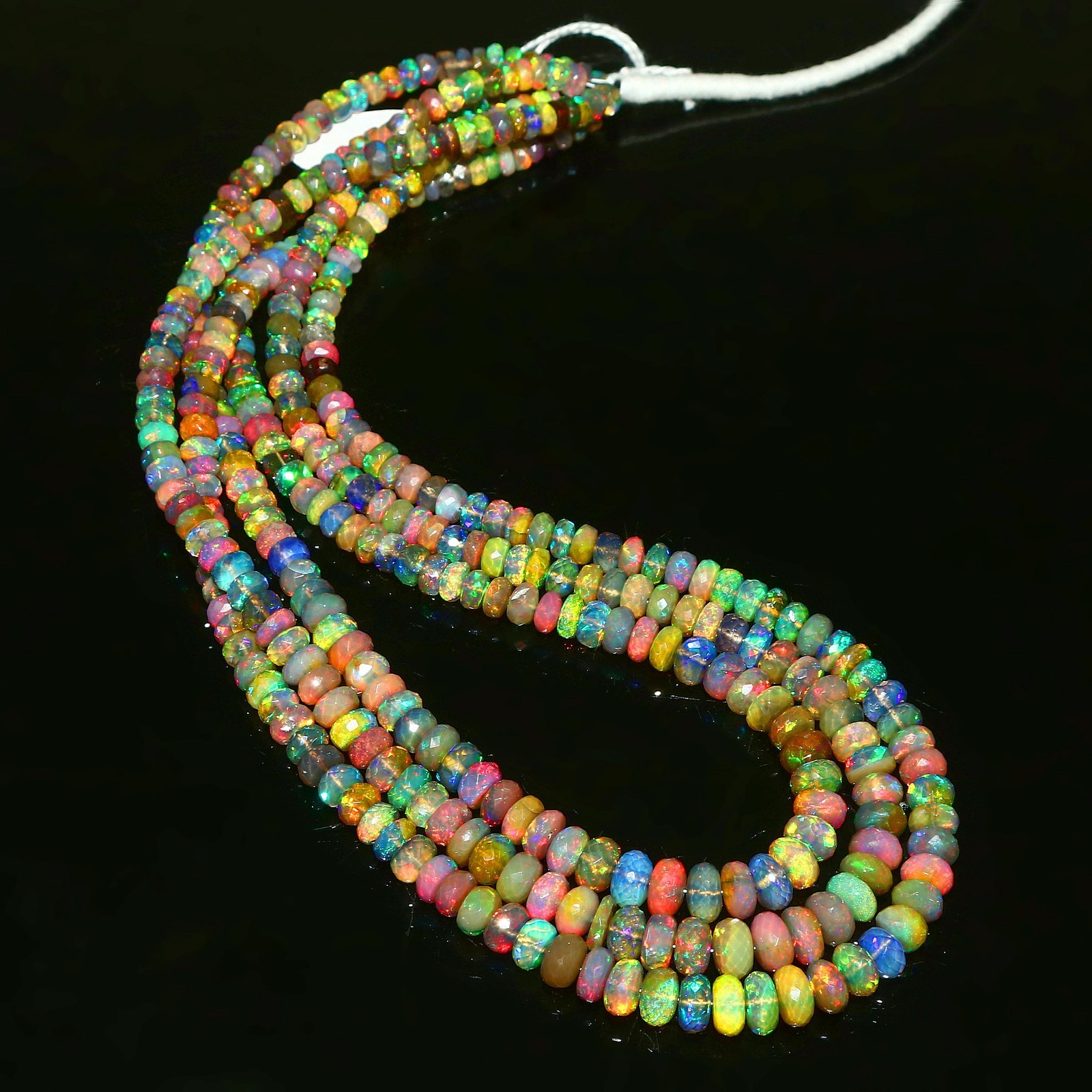 100% Natural Opal Beads Faceted Rondelle Beads Multi-colour Gift for Friend559