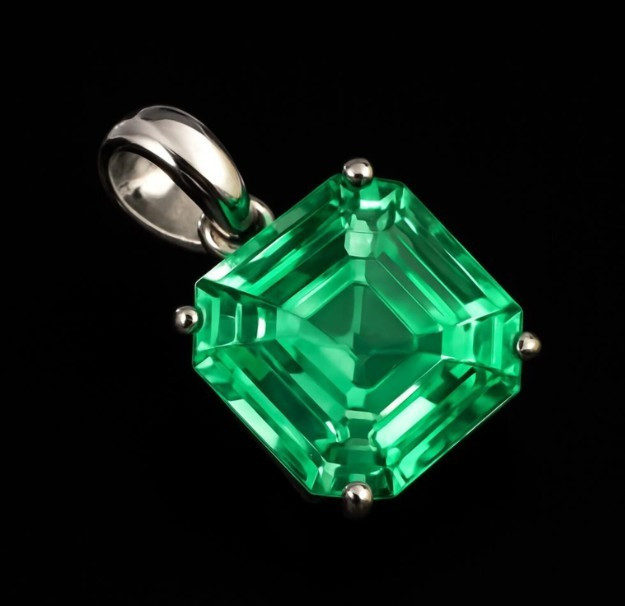 Natural Certified 25 Ct Green Sapphire Loose Gemstone 925 Solid Silver Pendant