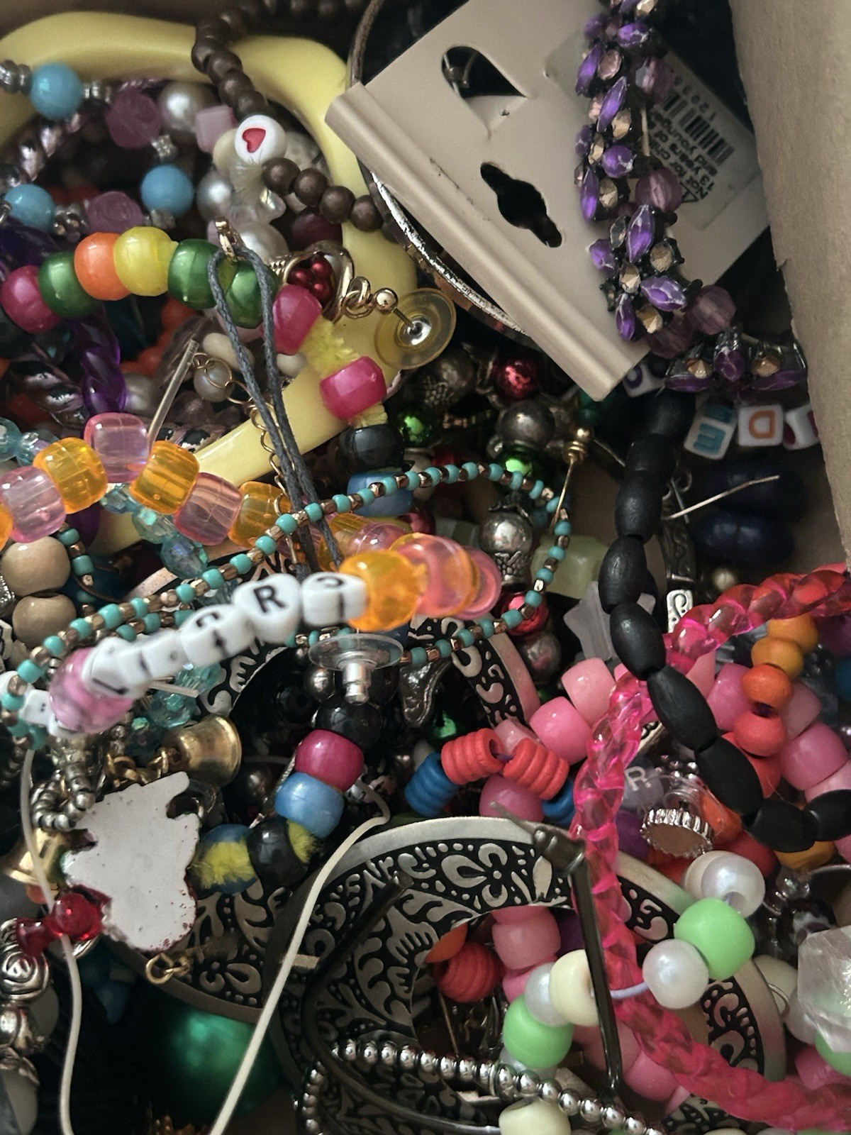 HUGE 5 + Lbs Jewelry WEARABLE Lot Tangled Unsearched VINTAGE ESTATE TREASURE
