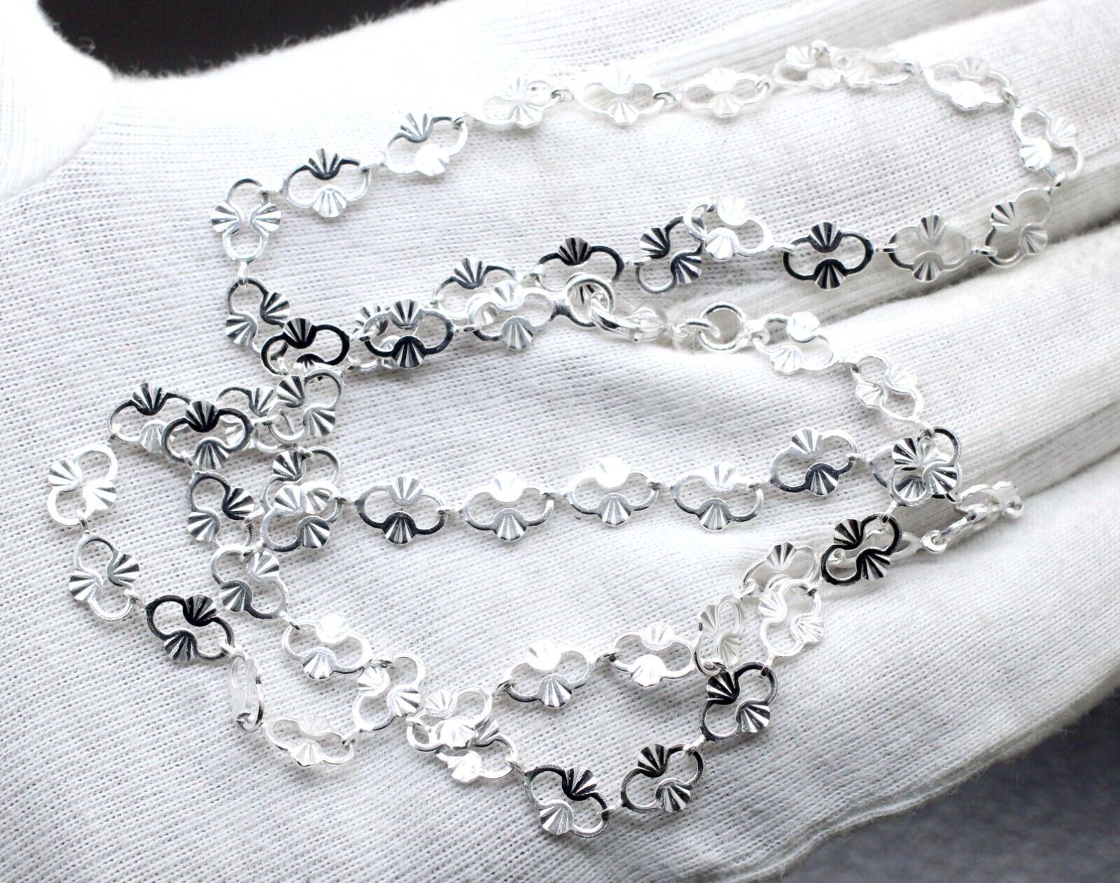 925 Sterling Silver Handmade Jewelry Beautiful Adorable Chain Necklace S-20-22″