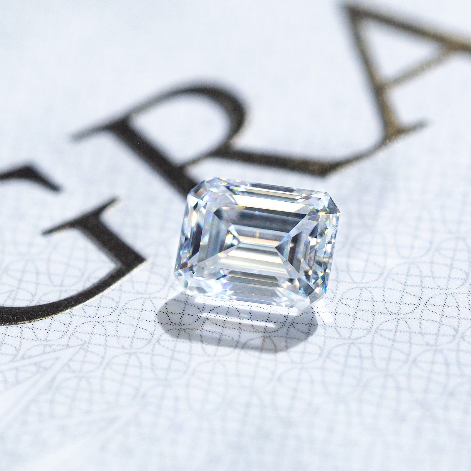 Emerald Cut D Color Loose Moissanite 0.5-10ct VVS1GRA Certificate Excellent Cut