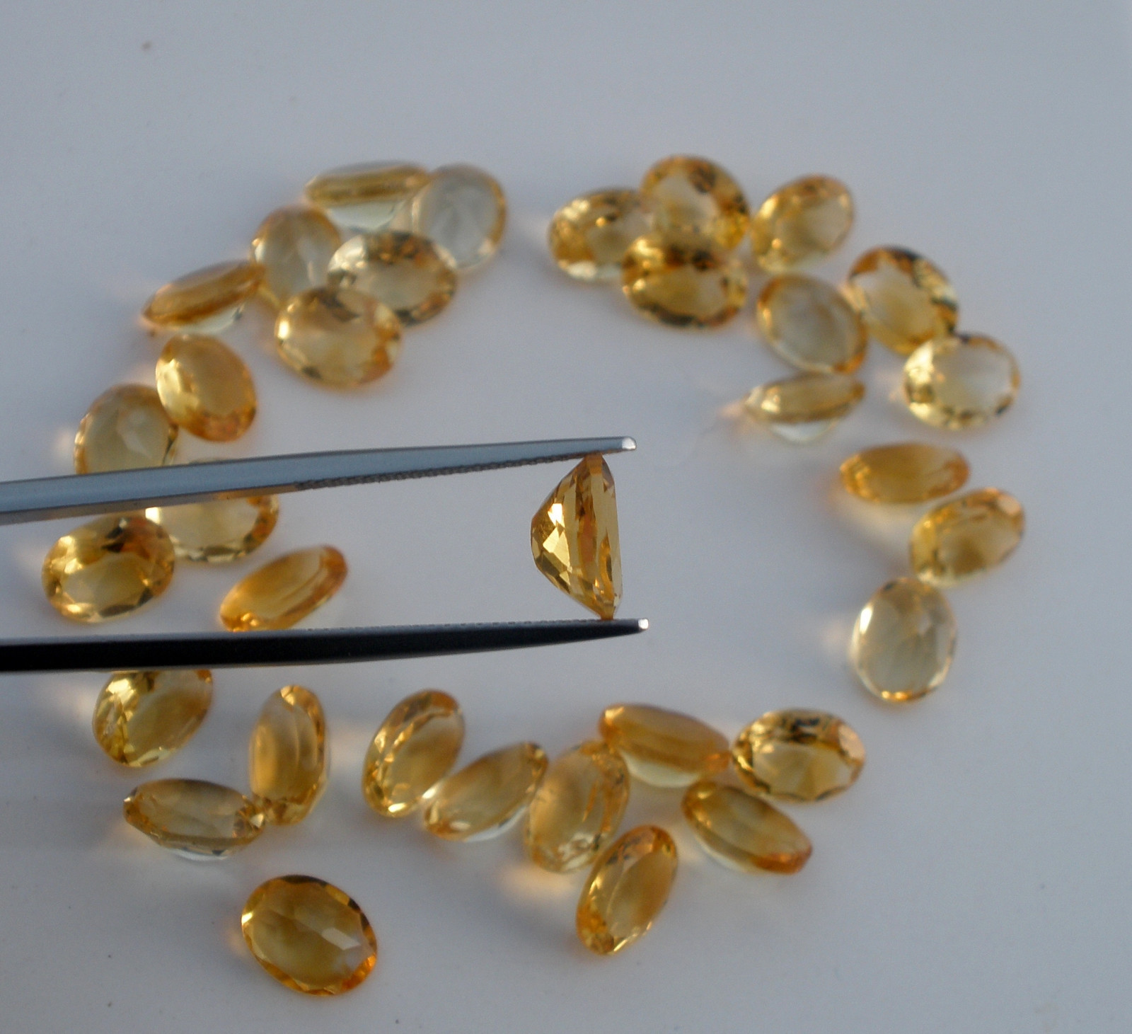 Citrine oval natural gem loose faceted 9 x 7mm
