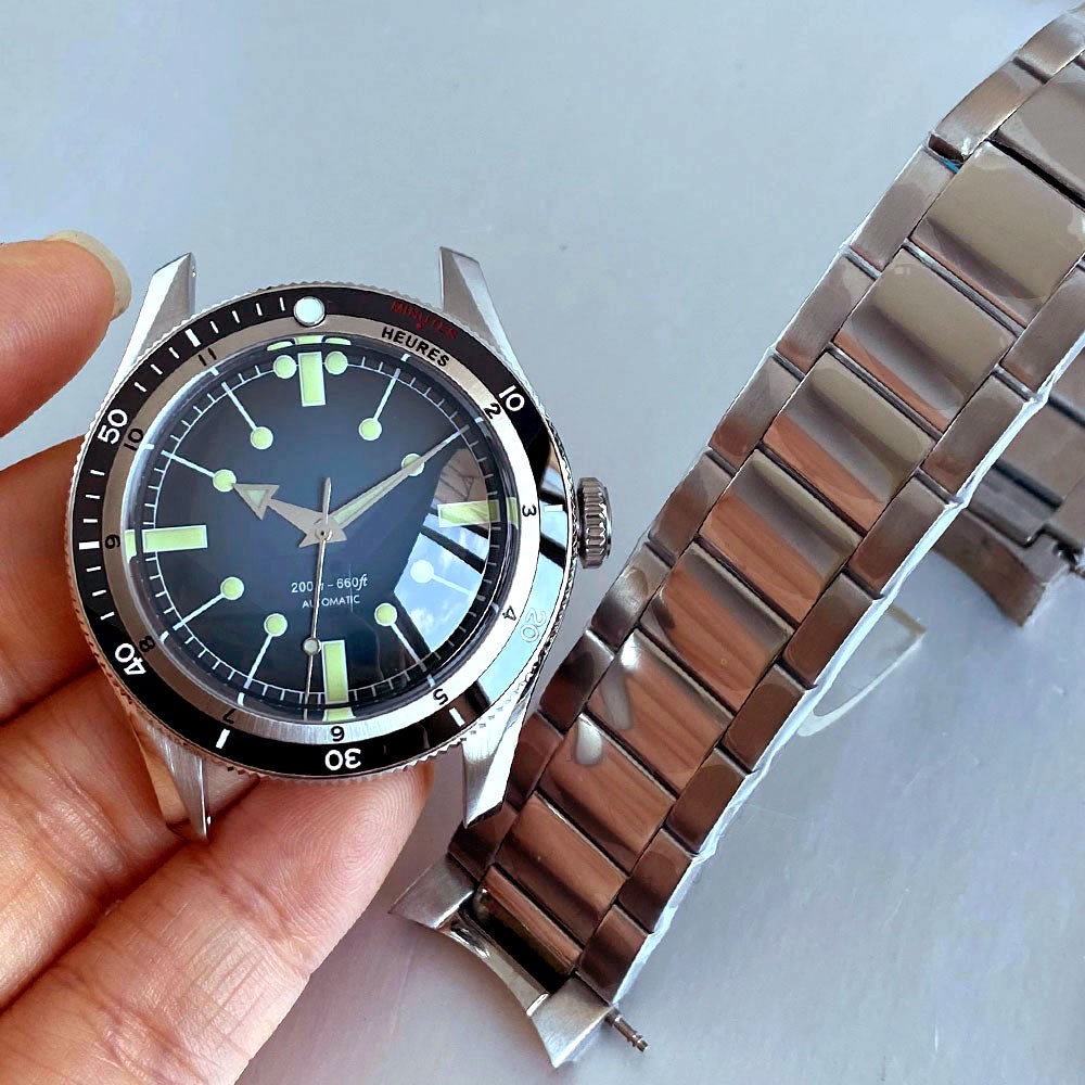 200M Waterproof Dive Watch Case 40mm Fit NH35 NH36 ETA2824 PT5000 SW200 Dial Set