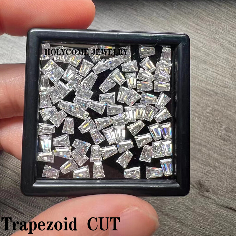 Trapezoid Shape White D Color VVS1 Clarity Loose Moissanite Stone Excellent Cut