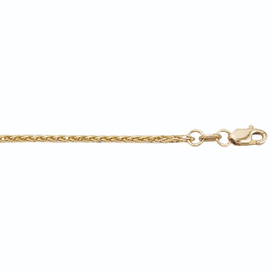 10k yellow solid gold wheat chain 16″inch 1.7 mm 4.7 grams