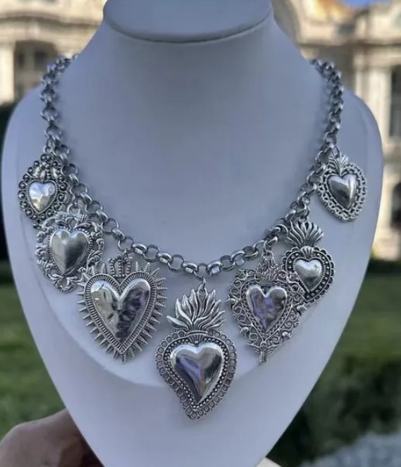 bold hearts necklace fashion jewelry