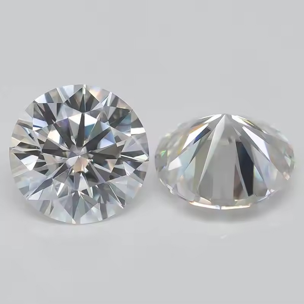 US 10mm 4CT GRA Certified D VVS1 Moissanite Loose Stones Round Cut Pass Tester
