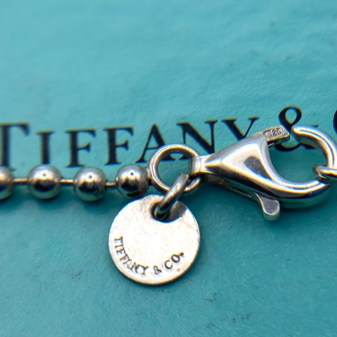 Tiffany Co Vintage Ball Chain Necklace Silver 925 40cm 16 inch Excellent Japan