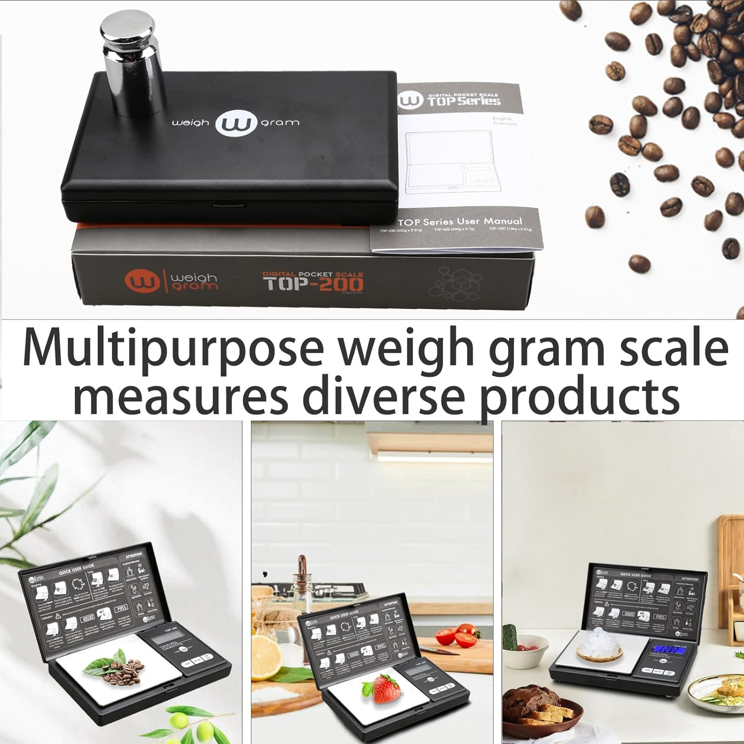Weigh Gram 200G Digital Pocket Gram Scale 0.01G Accuracy, 200G X 0.01G Mini Digi