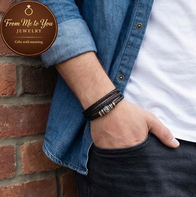 To My Son Gift for Son Bracelet Love from Mom, Dad Forever Birthday, Graduation