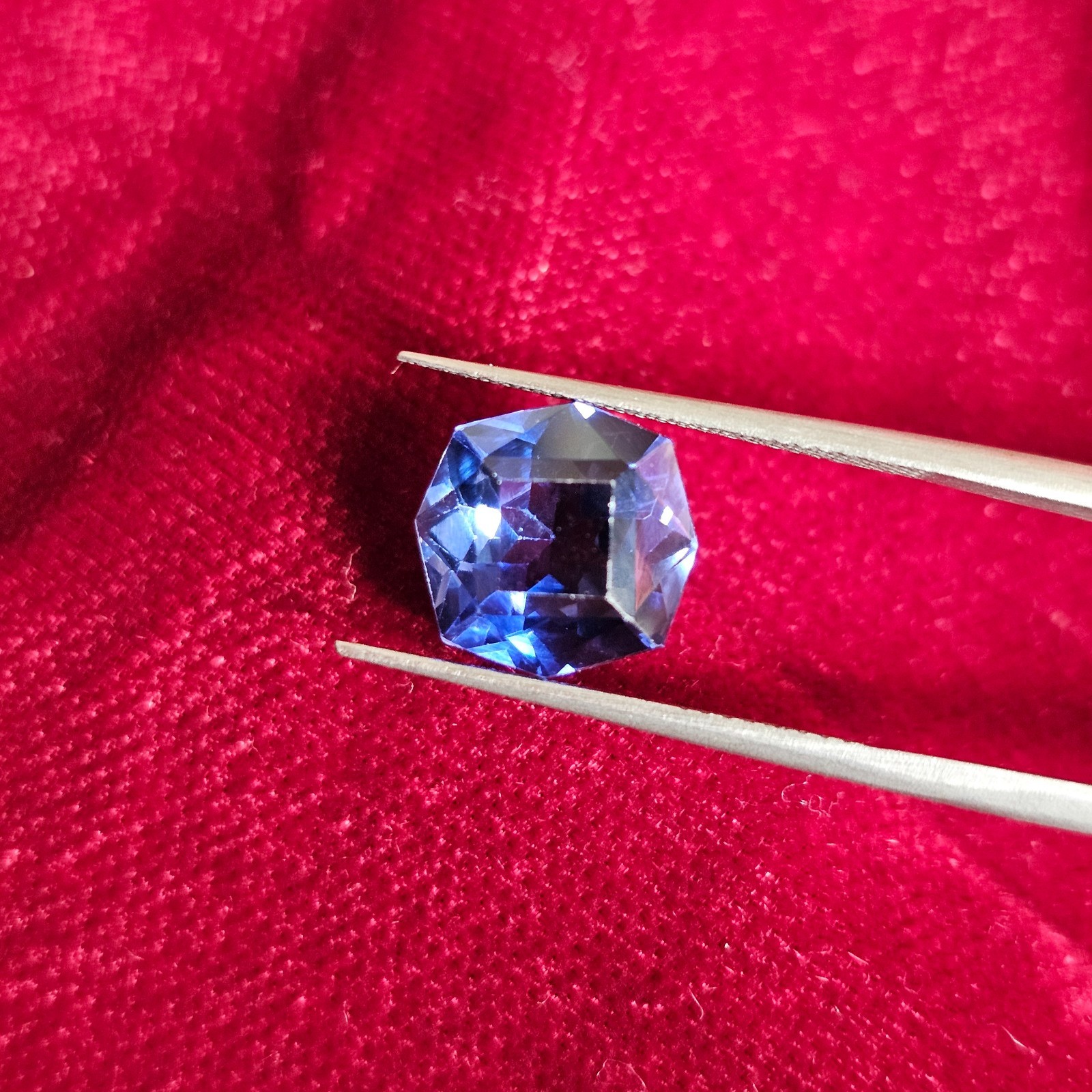 2 Pcs 6.50 Ct each Blue Sapphire Asscher Cut Lab Created Loose Gemstone 9x9mm