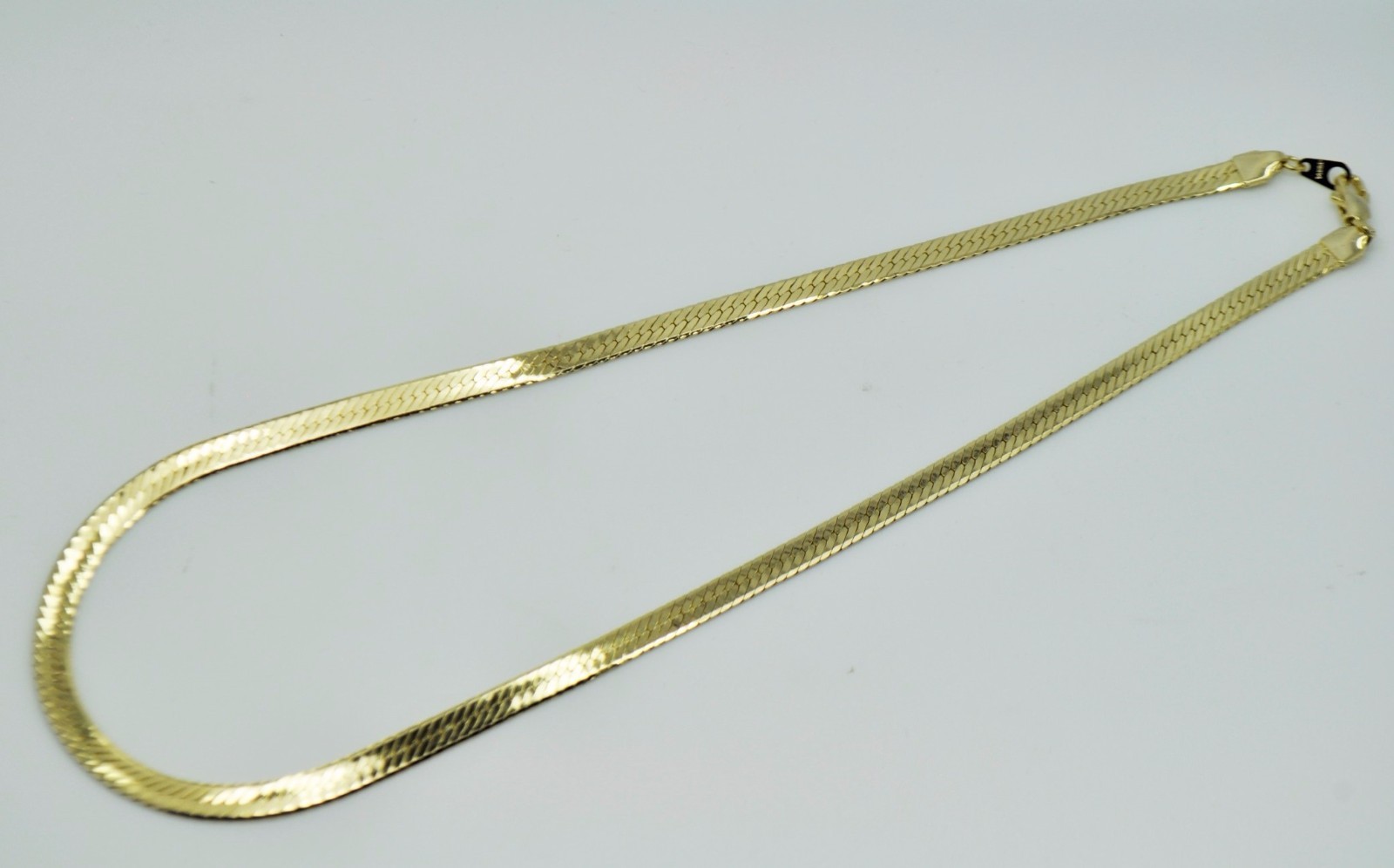 Mens/woman 14kgp gold plated 18 inch herring bone chain necklace -009