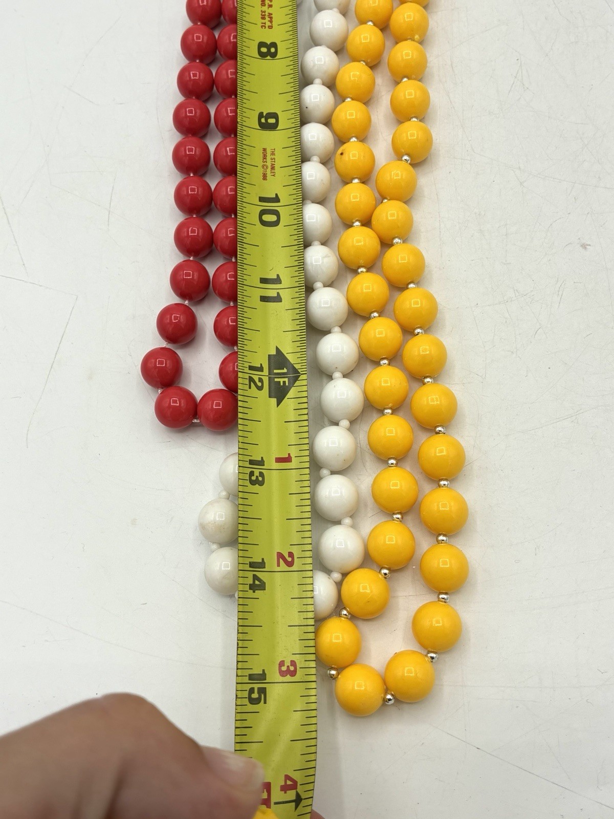 Vintage Rainbow Beaded Necklace Lot 7 Colorful Costume Jewelry 16-30in