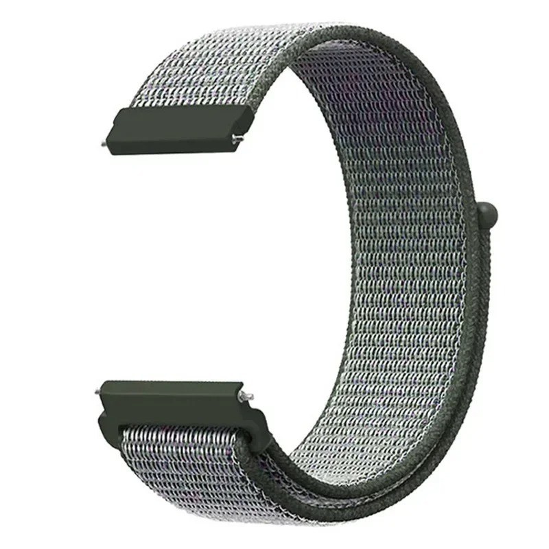 20mm 22mm Woven Nylon Sport Loop Watch Band Strap W/ Quick Release Spring Pins