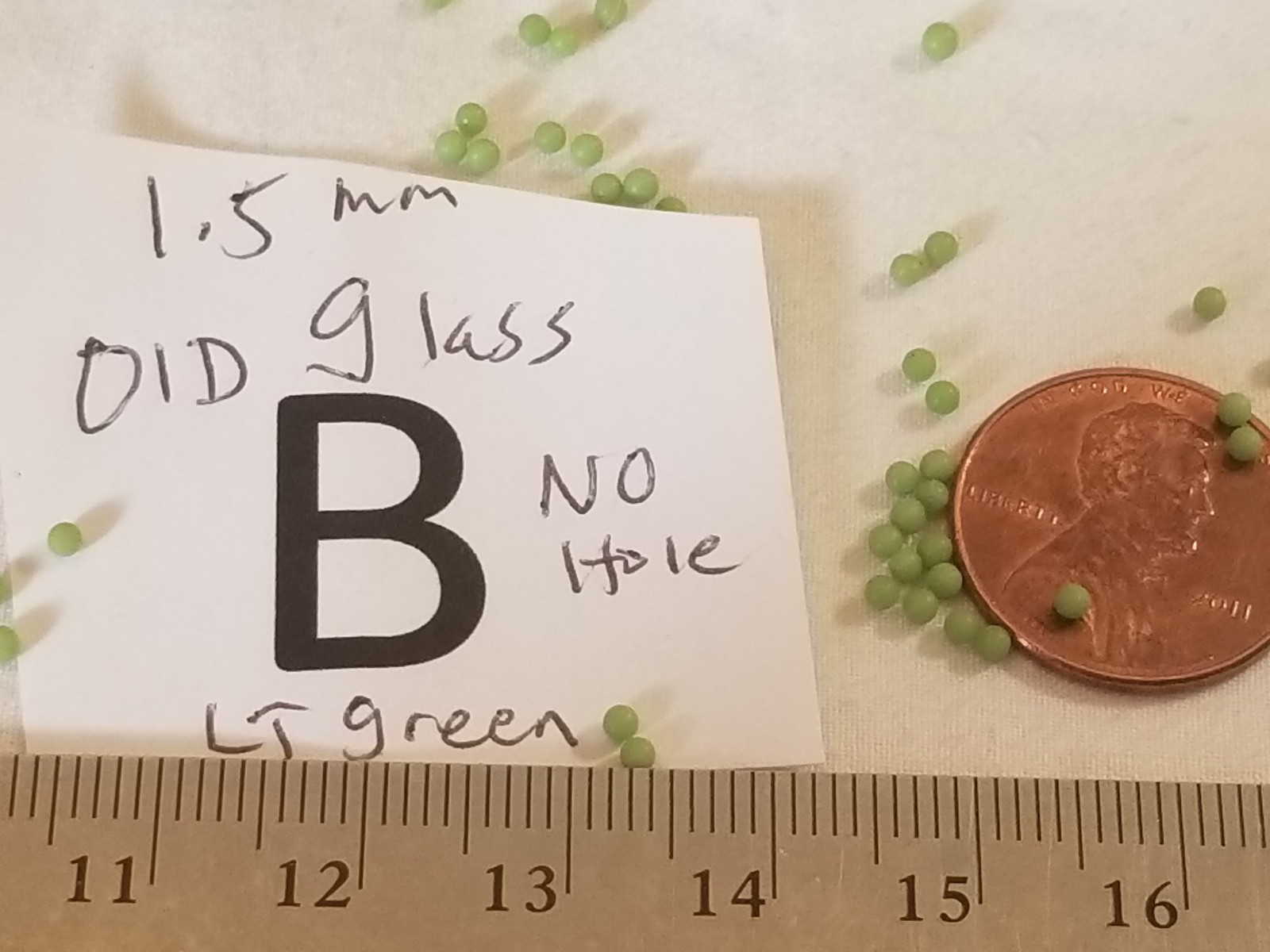 Vtg No Hole 1mm 2mm 3mm + Green Color Ball Bead Jewelry Repair Craft Rhinestone