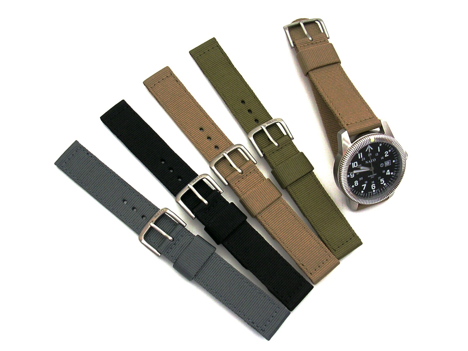 NATO ® 2pc WWII Ballistic Nylon Military watch band Combat strap IW SUISSE USA