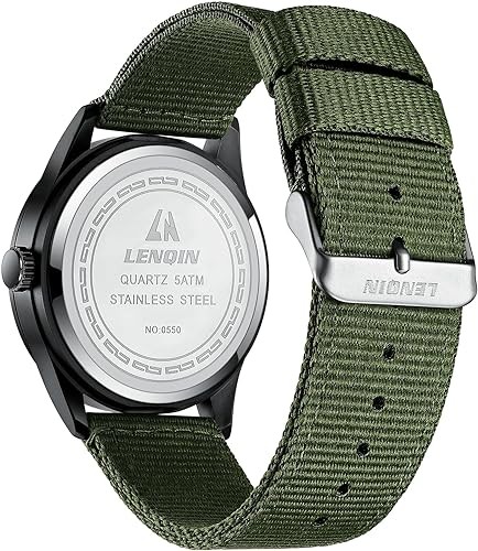 Mens Watches Unisex Military Sport Nylon Strap Stylish Luminous Fashion Analog Q