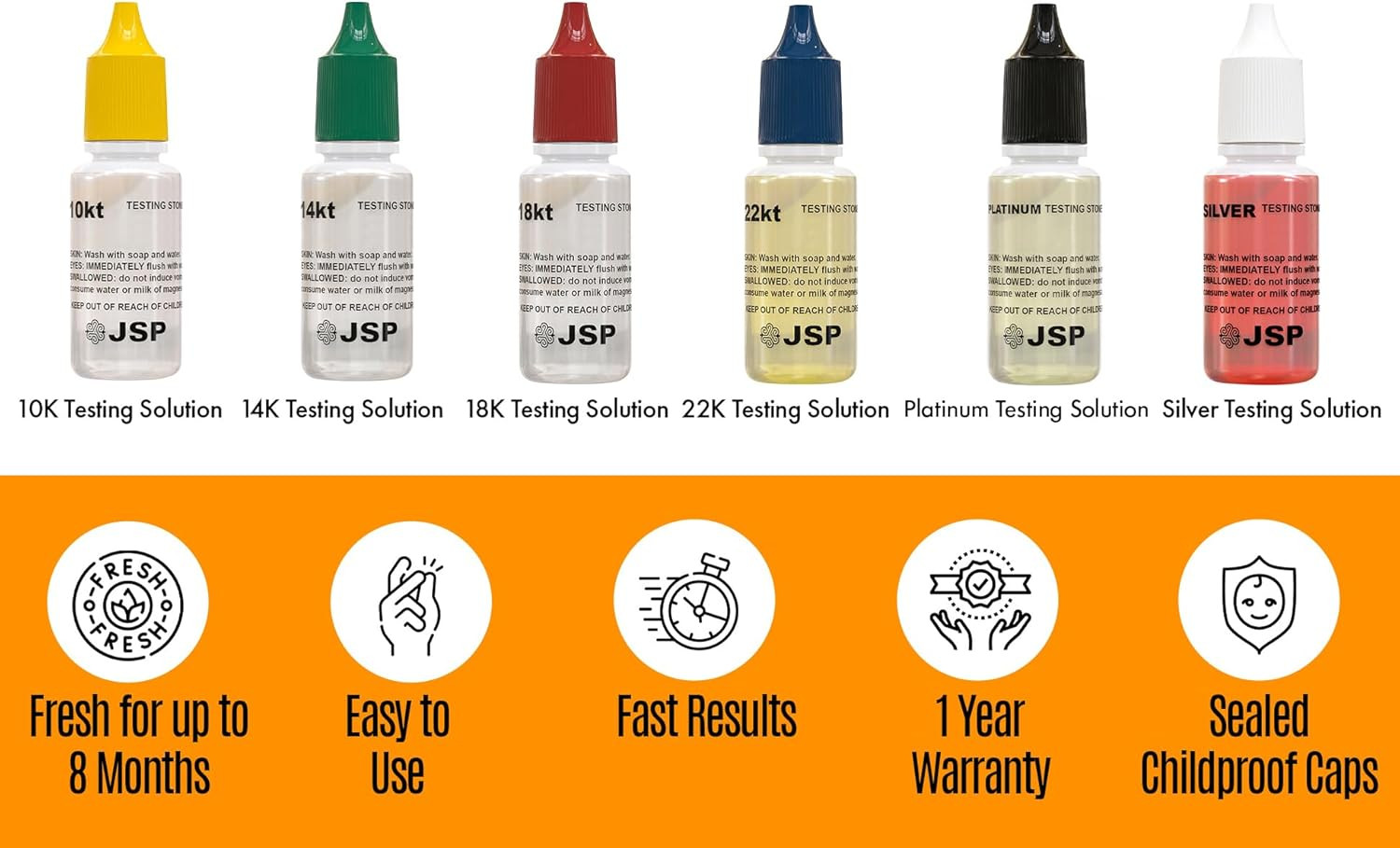 GTE Precious Metal Jewelry Testing Kit Gold Silver Platinum Test Acids Wooden Bo
