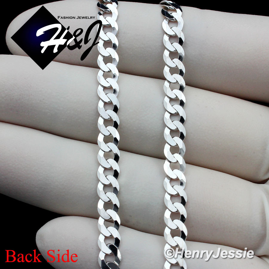 24″MEN 925 STERLING SILVER 4.5MM DIAMOND CUT CUBAN CURB LINK CHAIN NECKLACE*SN17