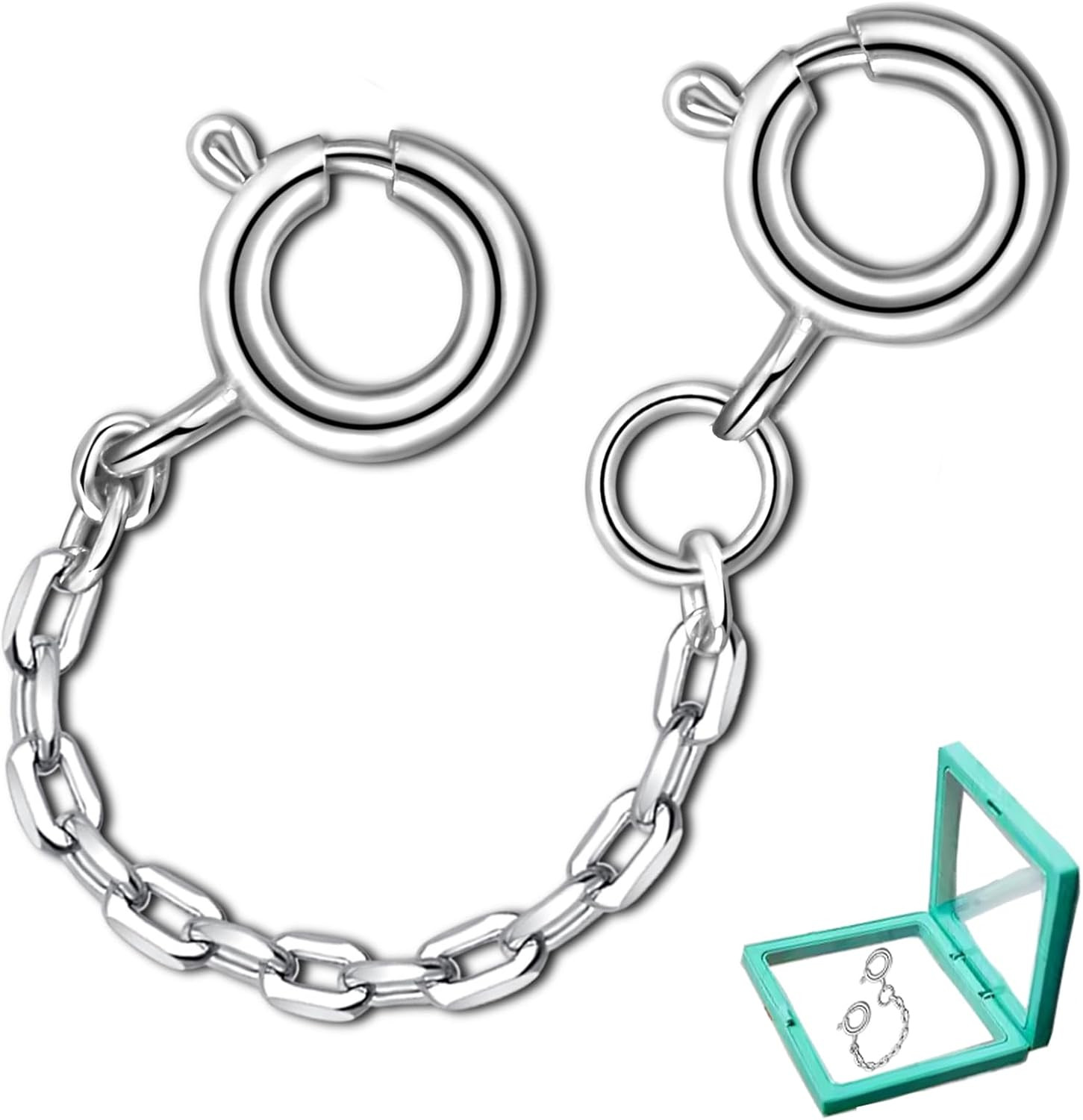 Necklace Extender Silver Sterling Chain Extension for Women Bracelet Safety Secu