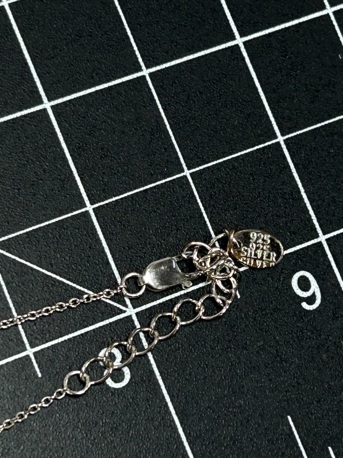925 Sterling Silver Necklace Infinity Eternal Pendant Chainlink Genuine Diamond