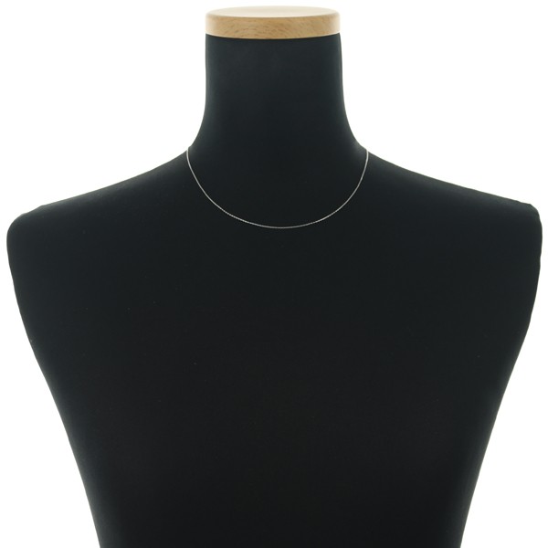 Cable Chain Necklace 40cm 18K 750 White Gold