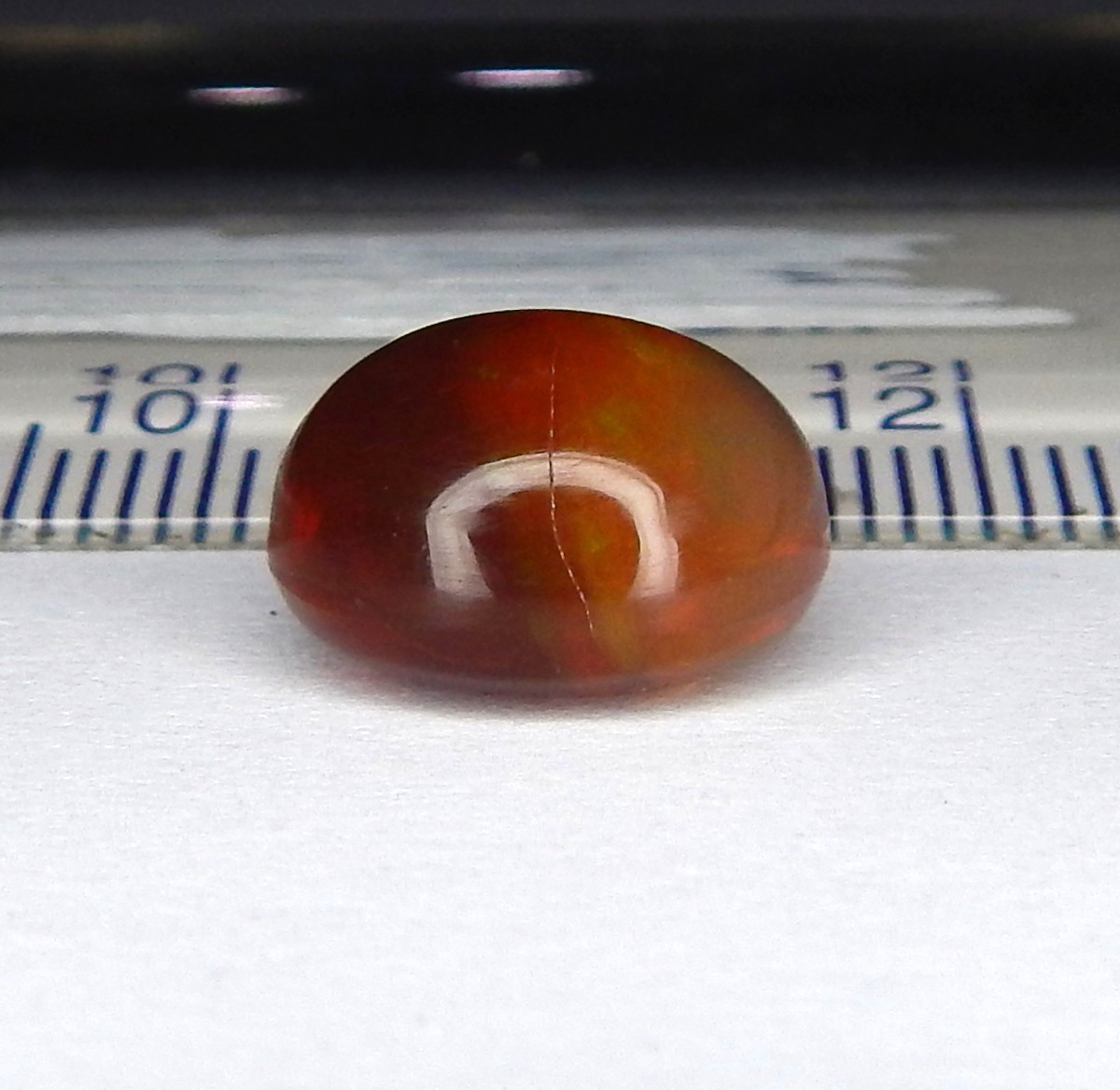 6ct Ethiopian Orange Precious Black Opal Natural Earth Mined Unheated Oval Cab