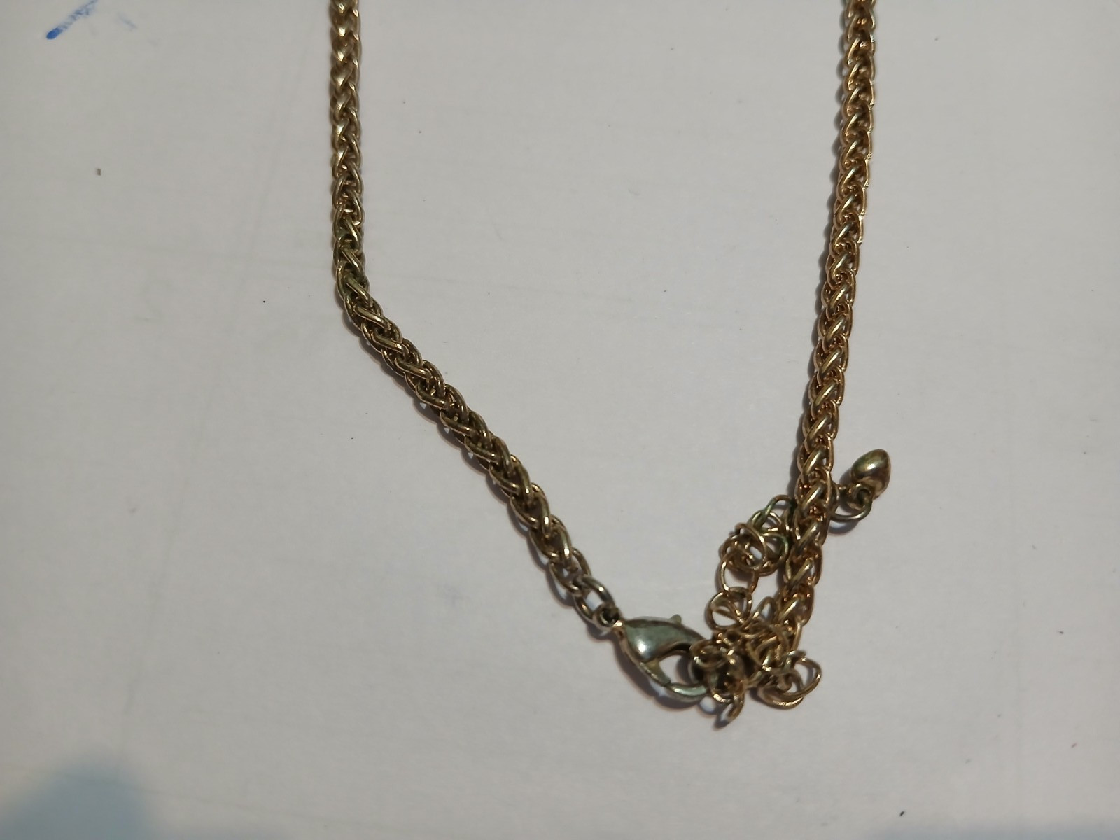 Gold Bib Necklace With Layered Leaves 16″ Plus 2″ Extender Very Good Conditi