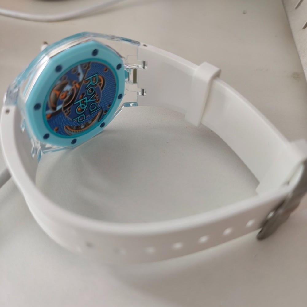 Transparent PC Glacier Case Silicone Wristband Mod Kit For Swatch X AP Royal Pop