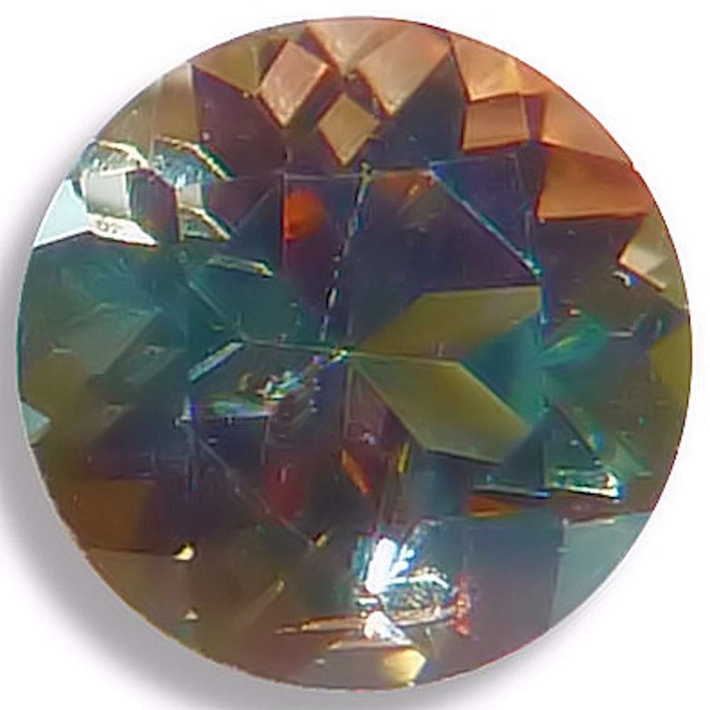 Natural Andalusite Dichroic Green/Orange Round Faceted Loose Gems Fine Cut AA