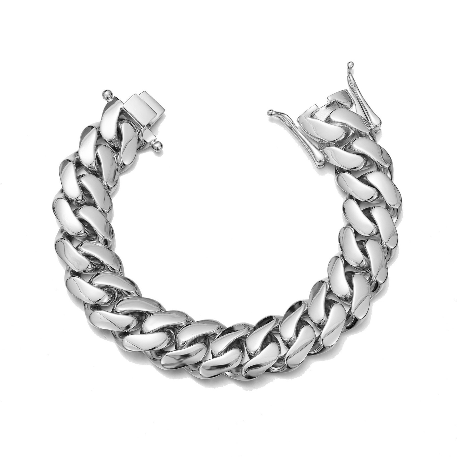 Stainless Steel Miami Hip Hop Cuban Chain Necklace Bracelet 10-22MM