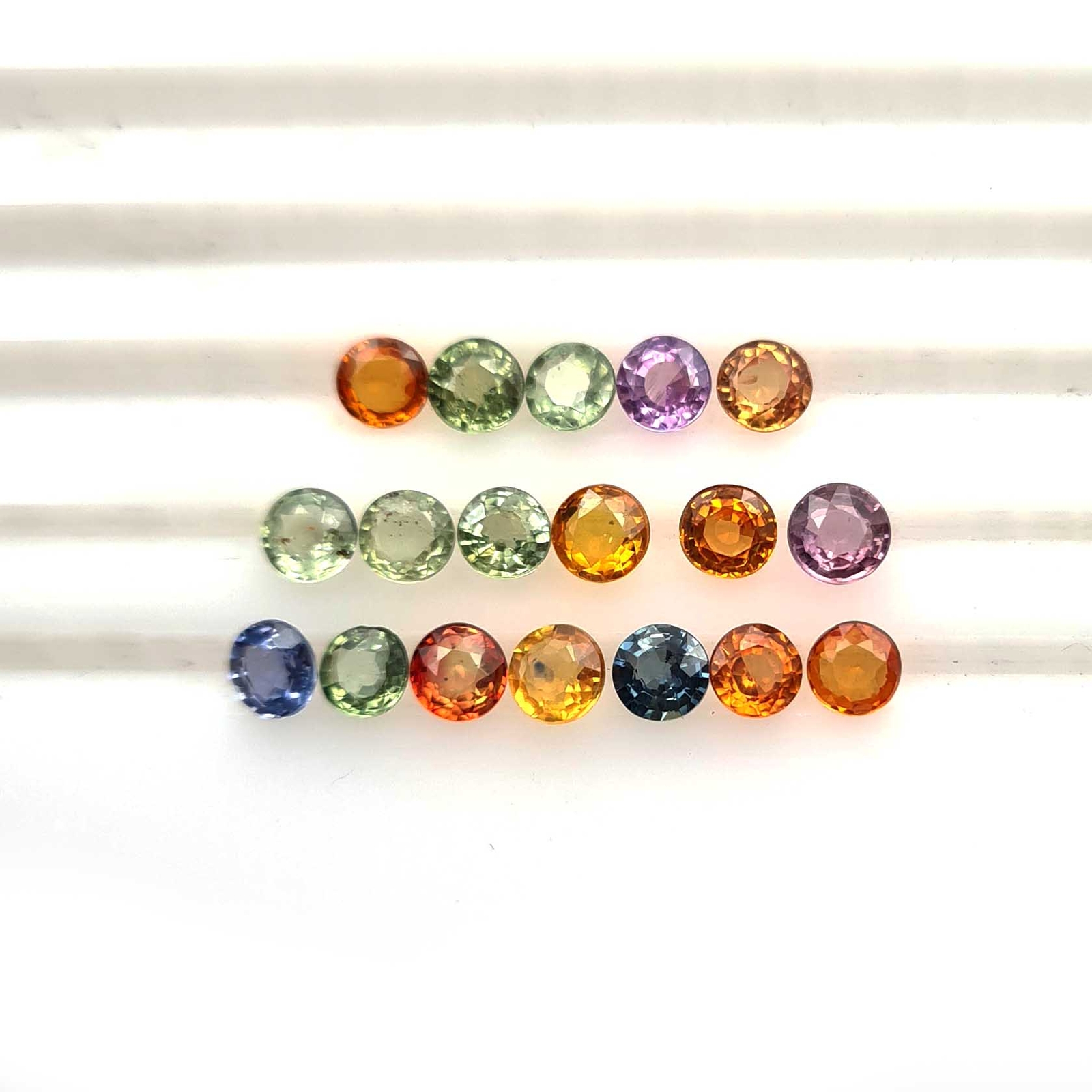 Natural Multi Sapphire Round Cut Loose Gemstone Lot 10 Pcs 4 MM 3 CT