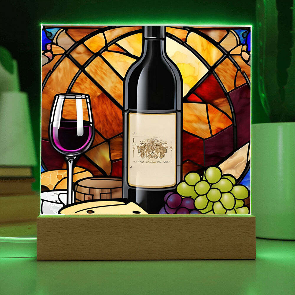 Wine Cheese Plate Acrylic Plaque
