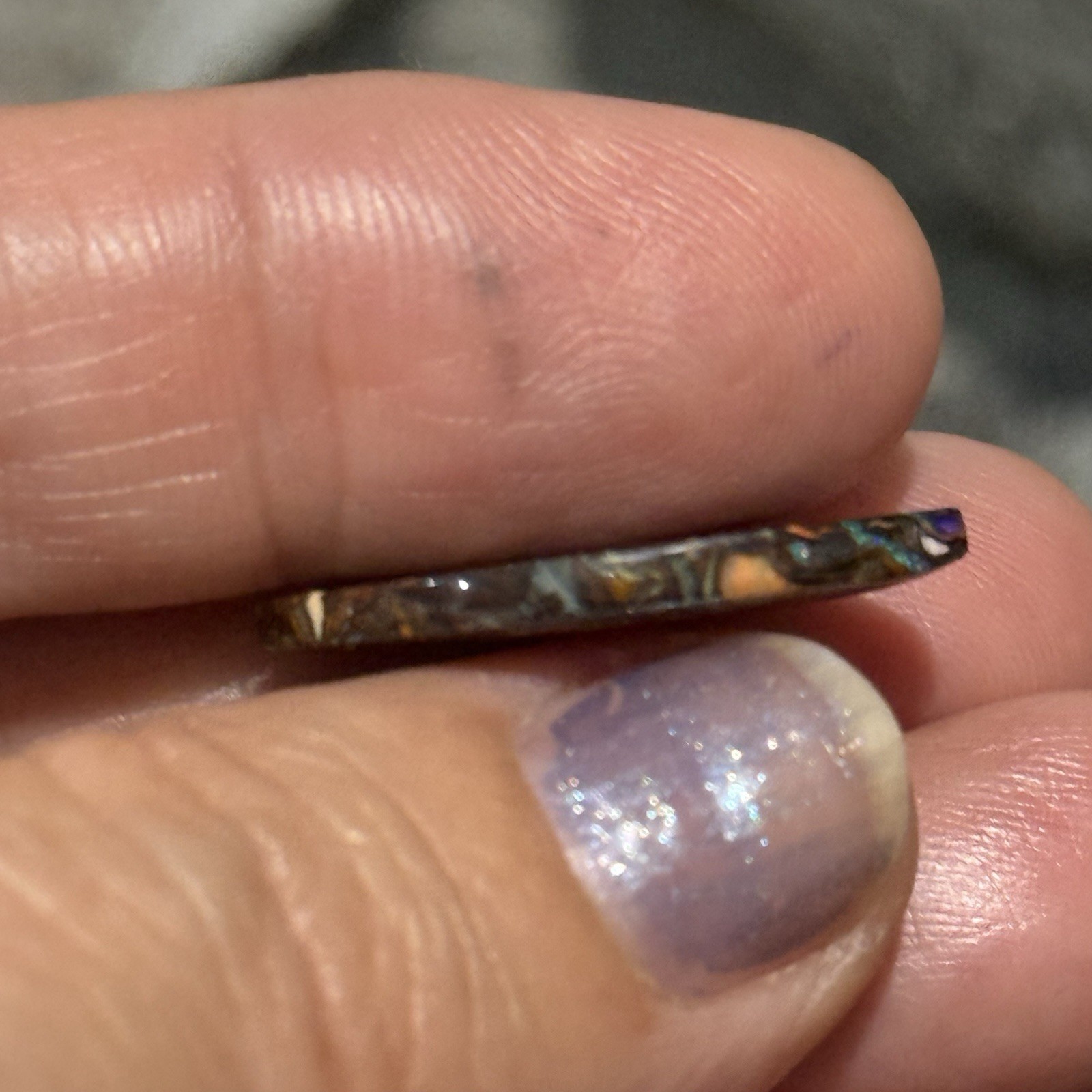 8.05ct 24×14.6×2.7mm Finely Polished Australian Koroit Boulder Opal Cabochon
