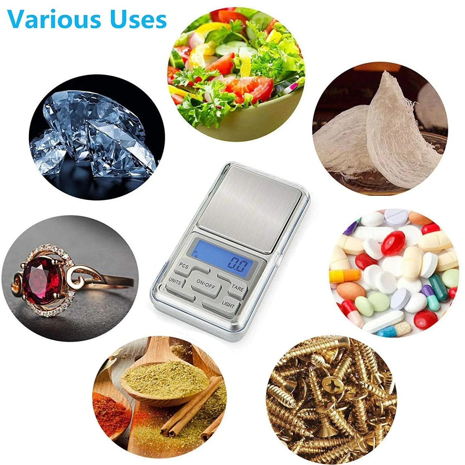 Portable 500g x 0.01g Mini Digital Scale Jewelry Pocket Balance Weight Gram LCD
