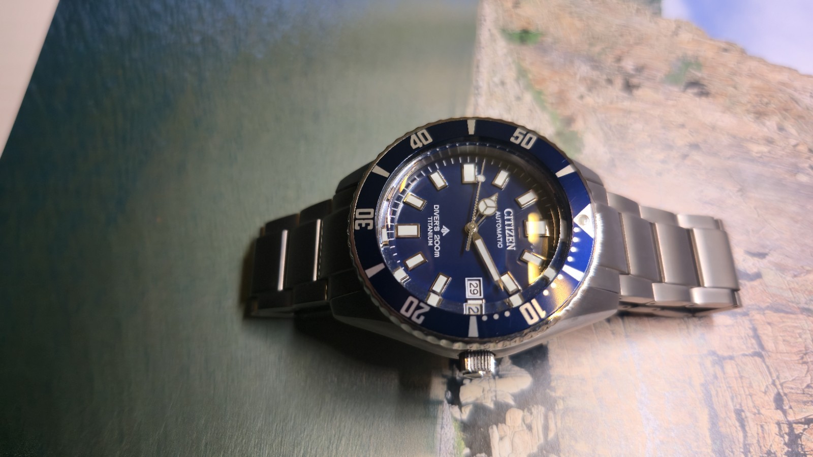 Citizen Promaster Fujitsubo Titanium NB6021-68L Blue Dive Automatic Watch