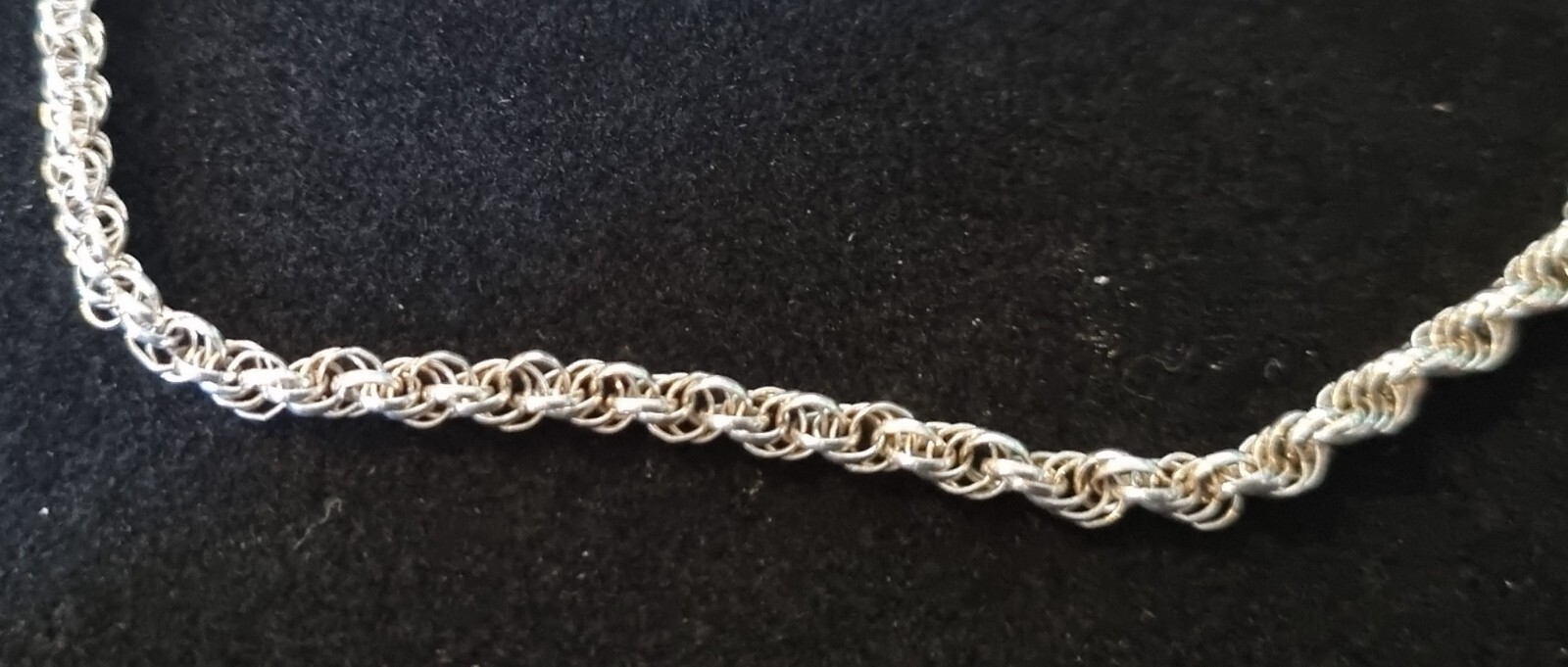 Hallmarked 925 sterling silver rope necklace chain 16 inches 40 cm gift boxed