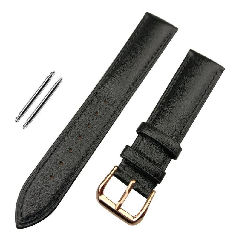 12 14 16 18 19 20 21 22 24mm With SS Pin Buckle Genuine Leather Watch Strap Band