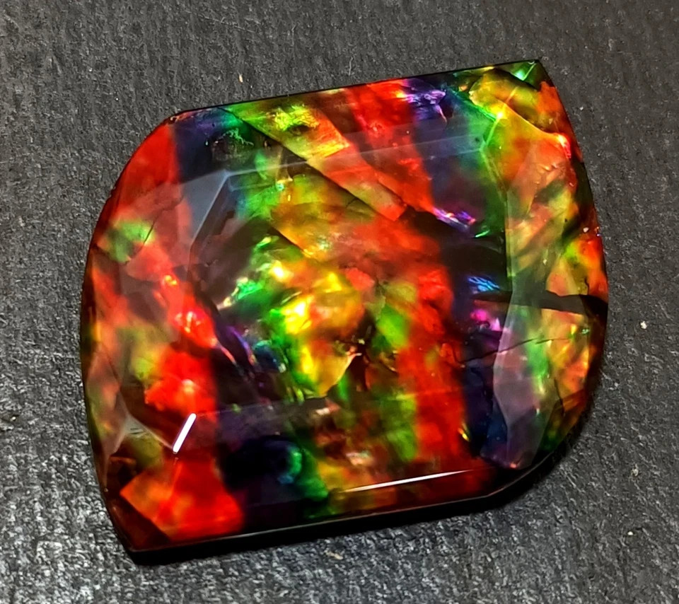 60 Ct Natural Ammolite Fancy Opal-Like Organic Doublet Rare Loose GEMSTONE