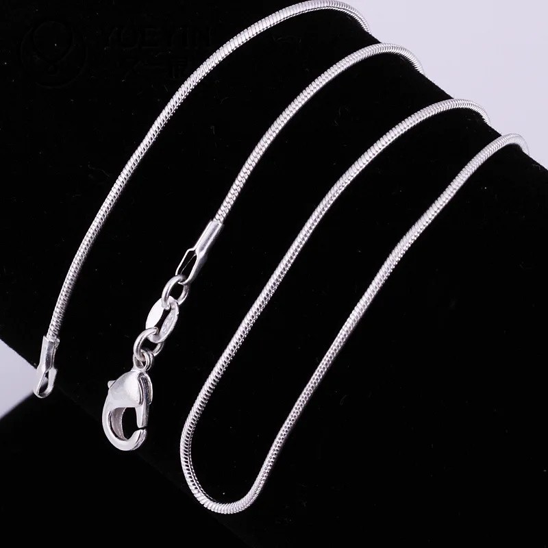 Men&Women’s 925 Sterling Silver Tarnish-Free Italian Snake Chain Necklace 16-24*