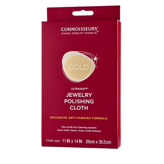 Connoisseurs Gold Jewelry Polishing Cloth Cleans and Polished Gold High Shine