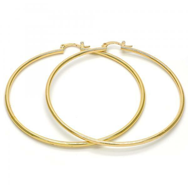 Real 14K Gold Filled Extra Large Round Skinny Hoop Click Top Earrings 30-80mm