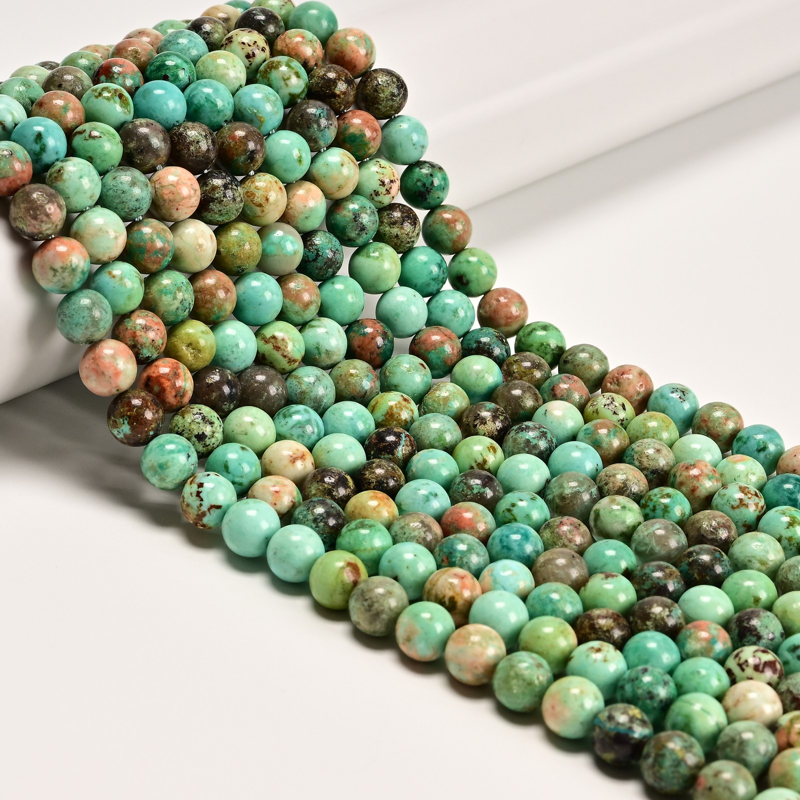 Natural Turquoise Smooth Round Beads 4mm 6mm 8mm 10mm 12mm 14mm 16mm 15.5″ Strd