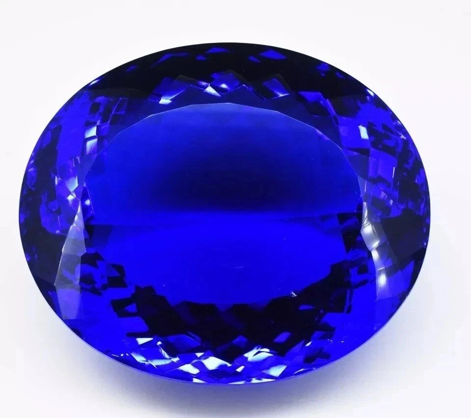 205 Carat Flawless Blue Tanzanite Oval Cut Stunning Certified Loose Gemstone